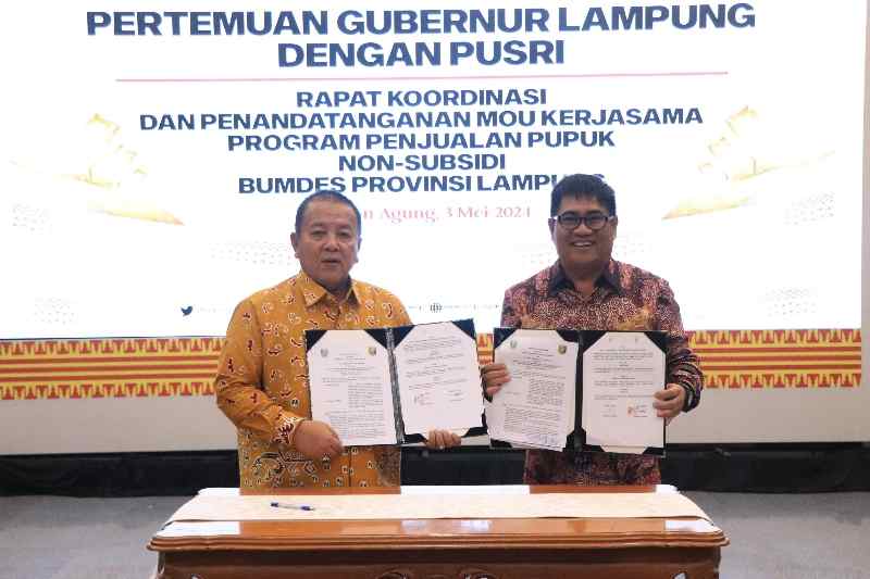 Gubenur Arinal Tandatangani Kesepakatan Bersama PT Pusri