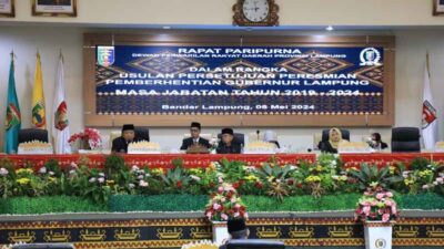Paripurna DPRD, Gubernur Arinal Apresiasi Dukungan Masyarakat Lampung
