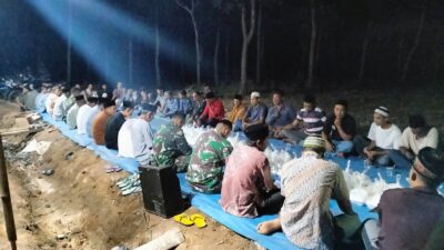 Wujud Syukur, Satgas TMMD ke-120 Kodim 0421/LS dan Warga Gelar Syukuran di Pembangunan Jalan Onderlagh