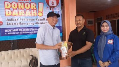 Rahmat Mirzani Buka Kegiatan Donor Darah Rumah Gibran Lampung
