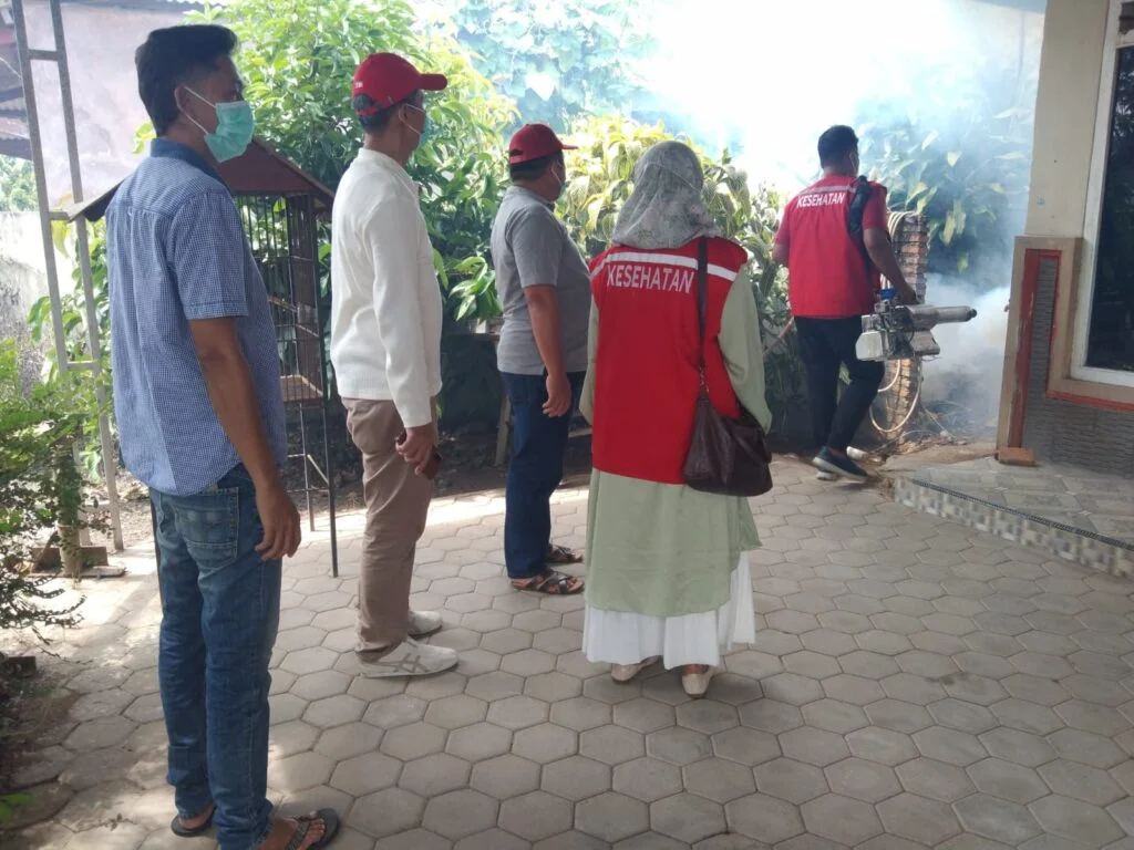 Cegah DBD, Dinkes Lamsel Lakukan Pengasapan di Dua Desa