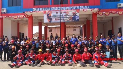 Damkar Bandarlampung Gelar Pelatihan “Vertical Rescue”