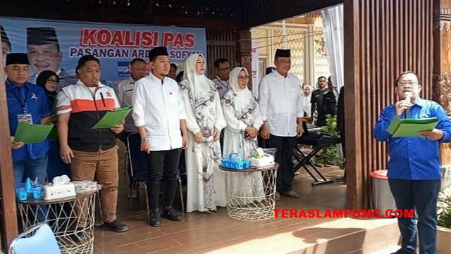 Pilkada Lampung Utara, Seribuan Pendukung Ramaikan Deklarasi Koalisi PAS