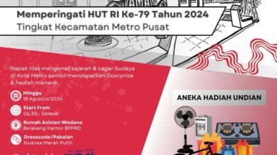 Kecamatan Metro Pusat Rayakan Kemerdekaan dengan “Heritage Walk”