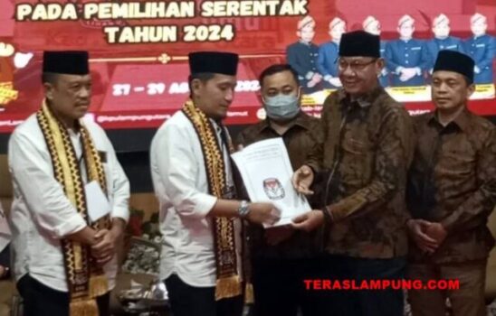 PAS Daftarkan Diri di KPU, Pilkada Lampung Utara Hanya Diikuti Dua Pasangan Calon