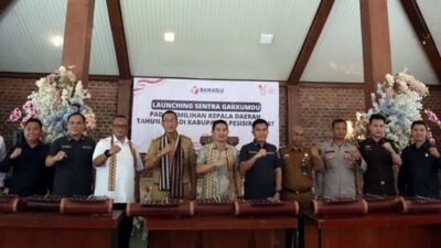 Pilkada 2024, Bawaslu Lampung Resmikan Gakkumdu Pesisir Barat
