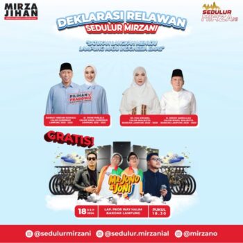 Sedulur Mirza Deklarasi Dukung Mirza-Jihan dan Eva-Dedi, Hadirkan Jono Joni dan Bertabur Hadiah