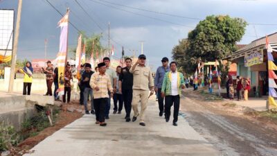 Bupati Lamteng Resmikan Jalan Ruas Poncowati – Purnama Tunggal