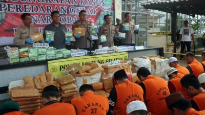Satresnarkoba Polres Lampung Selatan Ungkap Jaringan Narkoba Lintas Provinsi Senilai Rp75 Miliar