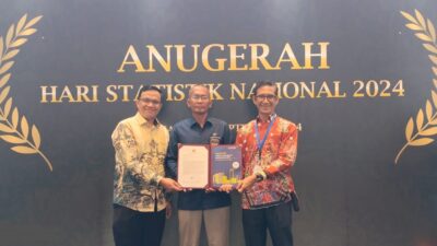 Anugerah Hari Statistik Nasional 2024, Pemkab Lamteng Raih Predikat Baik