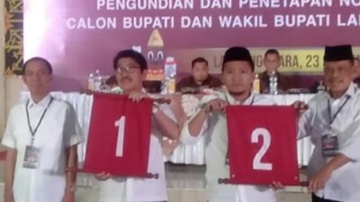 Pengundian Nomor Urut Paslon dalam Pilkada Lampung Utara 2024, Ini Hasilnya