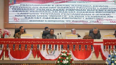 DPRD Lampung Gelar Sidang Paripurna Penyampaian Enam Raperda