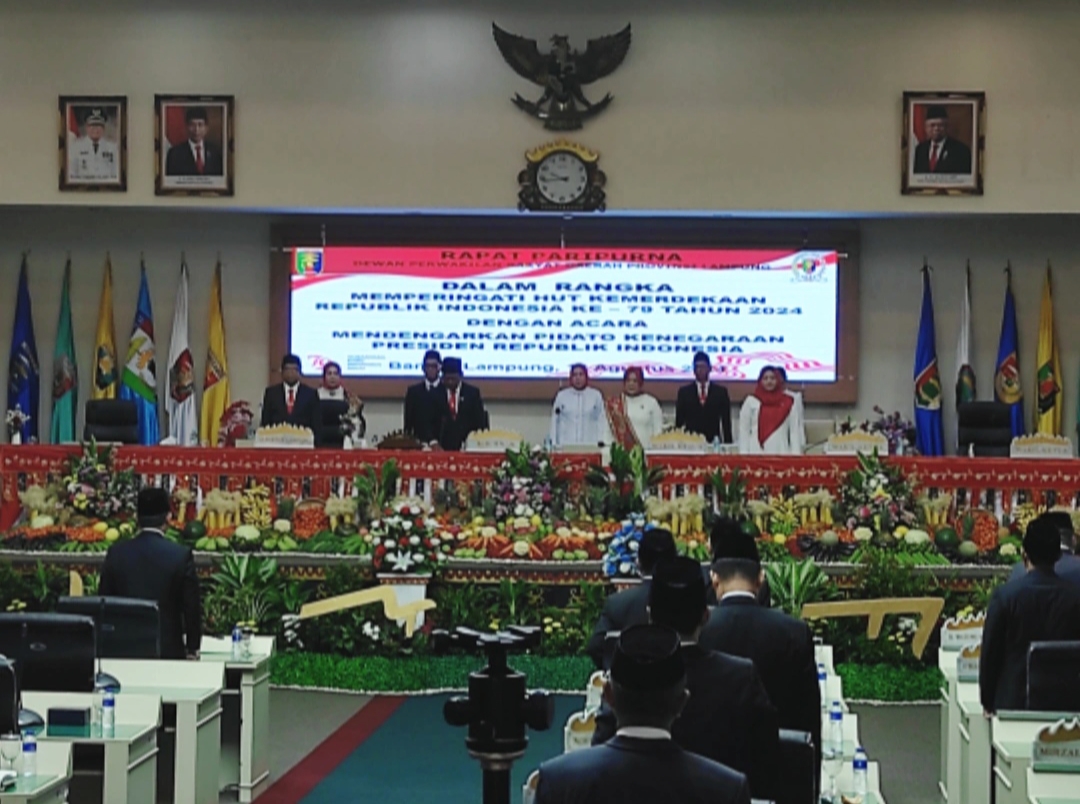 DPRD Lampung Paripurna Dengarkan Pidato Presiden