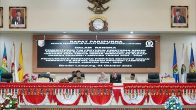 DPRD Lampung Usulkan Lima Pimpinan Definitif Periode 2024-2029