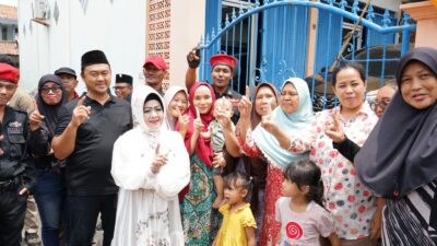Blusukan di Durian Payung, Reihana – Yodhi akan Benahi Drainase Bandarlampung
