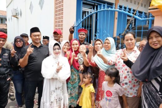 Blusukan di Durian Payung, Reihana – Yodhi akan Benahi Drainase Bandarlampung