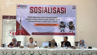 Cegah Penyebaran Hoax, Bawaslu Lampung Utara Awasi Konten Internet