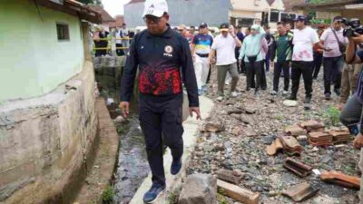 Pj. Gubernur Lampung Tinjau Lokasi Rawan Banjir di Rajabasa