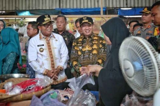 Pj. Gubernur Samsudin Tinjau Harga Bahan Kebutuhan Pokok dan Berdialog dengan Pedagang