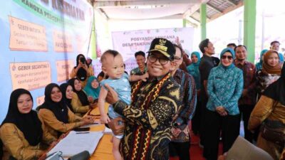 Pj. Gubernur Samsudin bersama Ibu Maidawati Tinjau Penanggulangan Stunting dan Posyandu