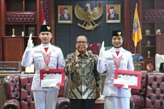 Usai Jalankan Tugas di Ibu Kota Nusantara, 2 Paskibraka Kunjungi Pj. Gubernur Samsudin