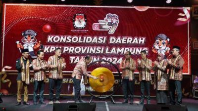 Hadiri Konsolidasi Daerah KPU Provinsi Lampung, Pj. Gubernur Tekankan Integritas dan Netralitas