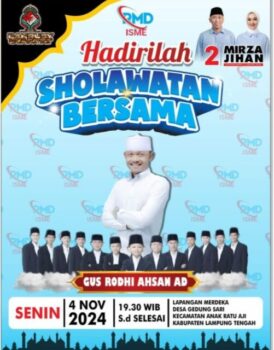 Relawan RMD akan Gelar Shalawatam Akbar di Lampung Tengah