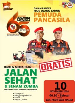 HUT ke-65 MPW PP Lampung Gelar Jalan Sehat Berhadiah