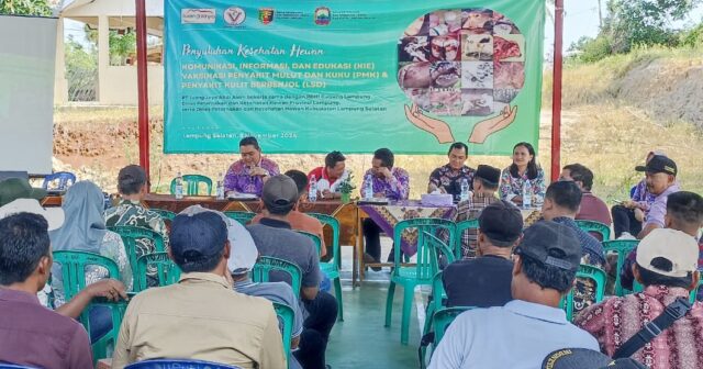 PT JJAA dan PDHI Berikan Vaksinasi Gratis Ribuan Ternak Warga 10 Desa di Lampung Selatan