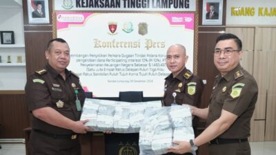 Dugaan Korupsi di PT LEB, Kejati Lampung Sita Uang 1.483.497,78 Dolar AS
