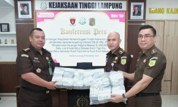 Dugaan Korupsi di PT LEB, Kejati Lampung Sita Uang 1.483.497,78 Dolar AS