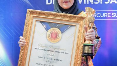 Kota Bandarlampung Kembali Raih Penghargaan Kota Terinovativ
