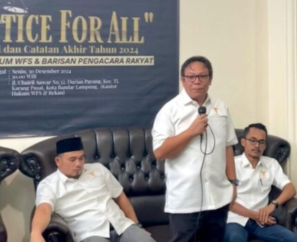 Kantor Hukum WFS dan Rekan Berkomitmen Terus Dampingi Rakyat Lampung Dapat Akses Keadilan