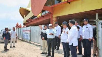 Pj. Gubernur Lampung Tinjau Kemajuan Pembangunan Bakauheni Harbour City