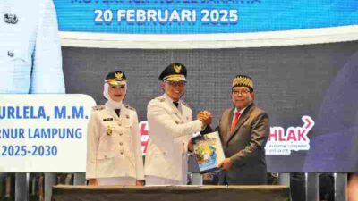Resmi Jabat Gubernur Lampung, Rahmaf Mirzani Tekankan Kolaborasi untuk Kemajuan Daerah