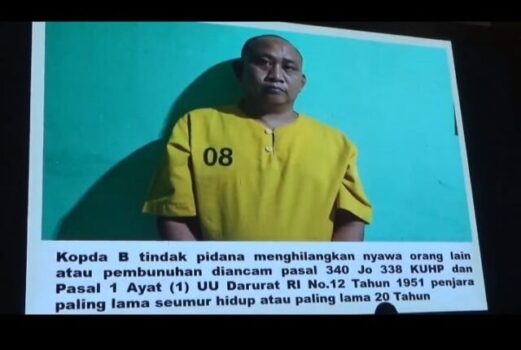 Anggota TNI AD Penembak Tiga Polisi Hingga Meninggal di Arena Judi Sabung Ayam di Way Kanan Ditetapkan Tersangka