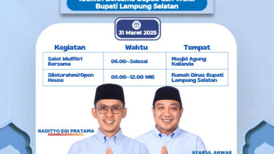 Bupati Egi Akan Salat Idulfitri 1446 H di Masjid Agung Kalianda