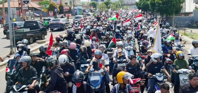 Ribuan Warga Lampung Aksi Bela Palestina, Desak Hentikan Genosida dan Bebaskan Palestina