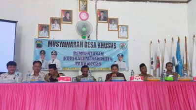 Geliatkan Ekonomi Desa, Pemdes Sinar Pasemah Gelar Musdesus Kopdes Merah Putih