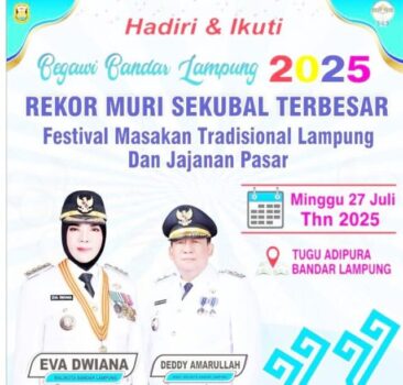 Digelar Minggu Pagi, 27 Juli 2025, Begawi Bandarlampung 2025 akan Pecahkan Rekor MURI Sekubal Terbesar