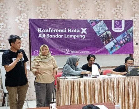 Dian Wahyu Kusuma–Vina Oktavia Terpilih sebagai Ketua dan Sekretaris AJI Bandarlampung 2025–2028
