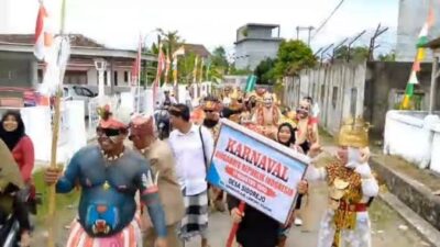 Pawai Budaya Nusantara Meriah, Ribuan Warga Kecamatan Sidomulyo Lampung Selatan Antusias Sambut HUT ke-80 RI