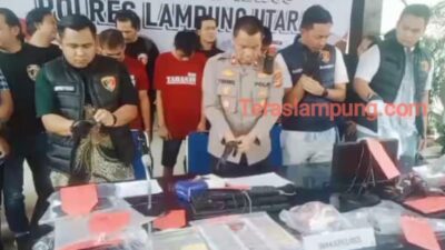 Polres Lampung Utara Bekuk Empat Anggota Sindikat Pembuat SIM Palsu