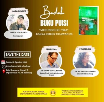 Buku Puisi Isbedy Akan Dibedah di Unpad, Ipit: Ketenangan Bicara Kematian
