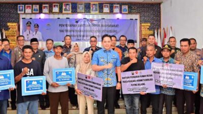 Pemkab Lamsel Bantu Korban Puting Beliung Disalurkan, 15 Rumah tak Layak Huni Dibedah
