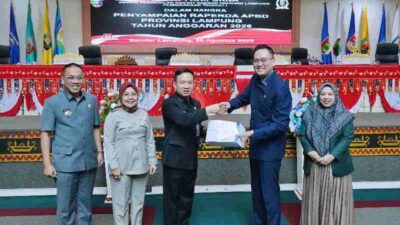 Pemprov Lampung Sampaikan Raperda APBD 2026, Prioritas Pendidikan Gratis, Infrastruktur, dan Pemulihan Ekonomi