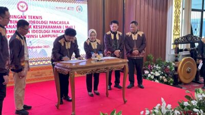 Perkuat Pembinaan Ideologi Pancasila, DPRD Lampung – BPIP Teken MoU