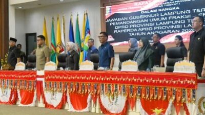 DPRD Lampung Gelar Rapat Paripurna tentang Jawaban Gubernur atas Pandangan Fraksi terhadap Perubahan APBD 2026