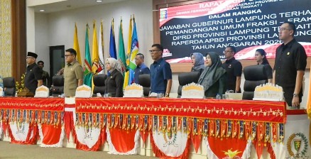 DPRD Lampung Gelar Rapat Paripurna tentang Jawaban Gubernur atas Pandangan Fraksi terhadap Perubahan APBD 2026