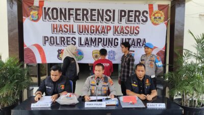 Polres Lampung Utara Tangkap Terduga Pelaku Rudapaksa Anak di Abungkunang